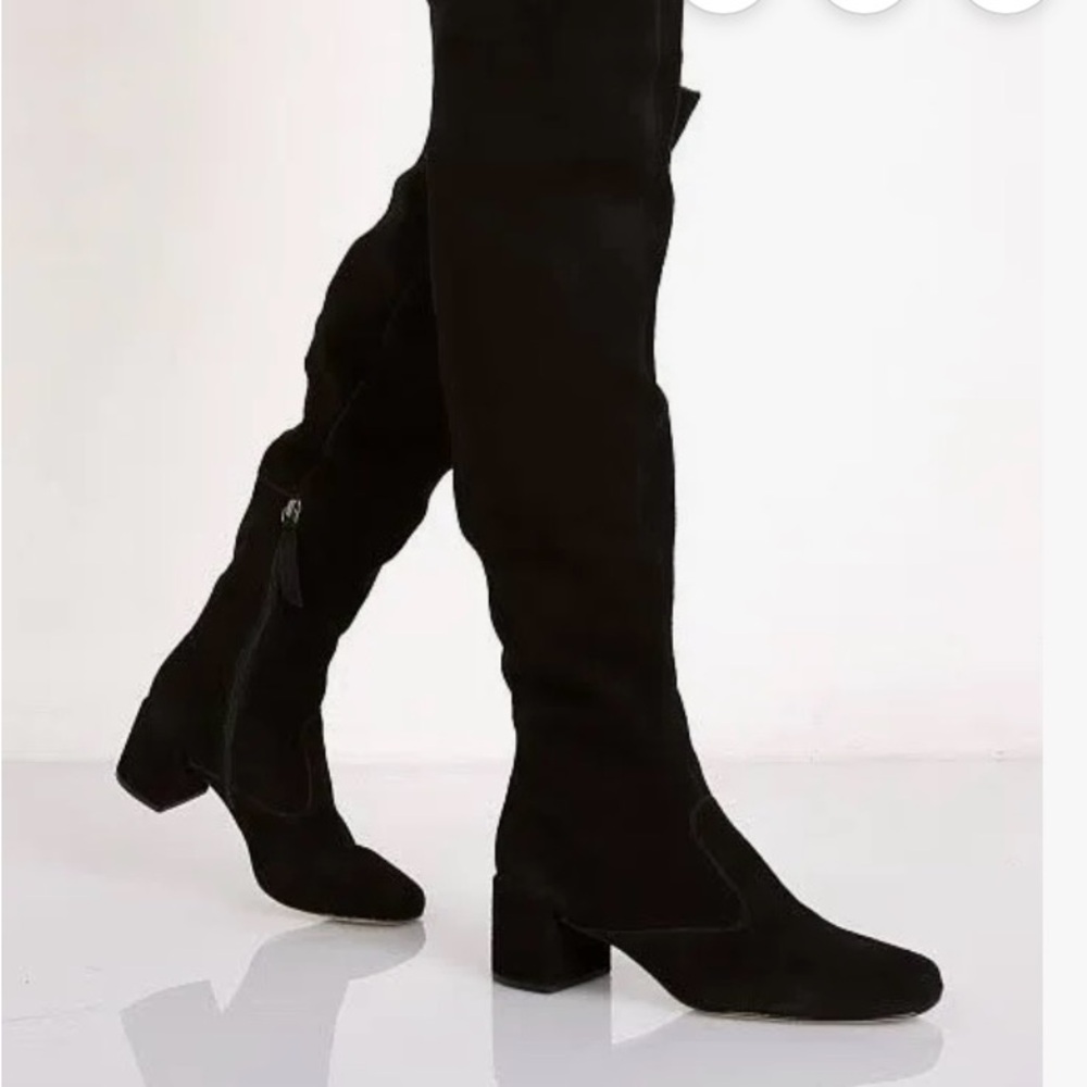 Matisse + Anthro Black Suede Over-the-Knee Boot Reginald or similar 7.5